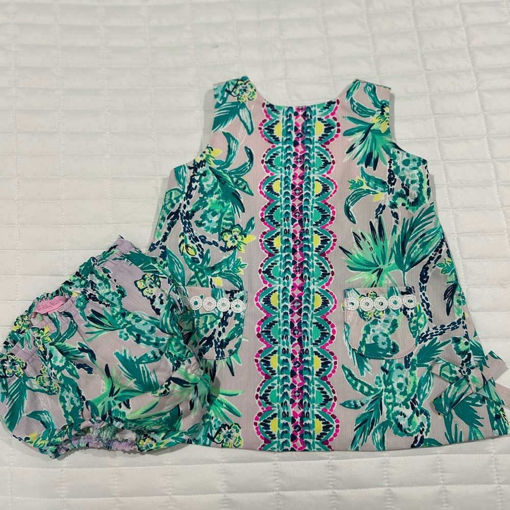Lilly Pulitzer Tropical Print Kids Dress Set